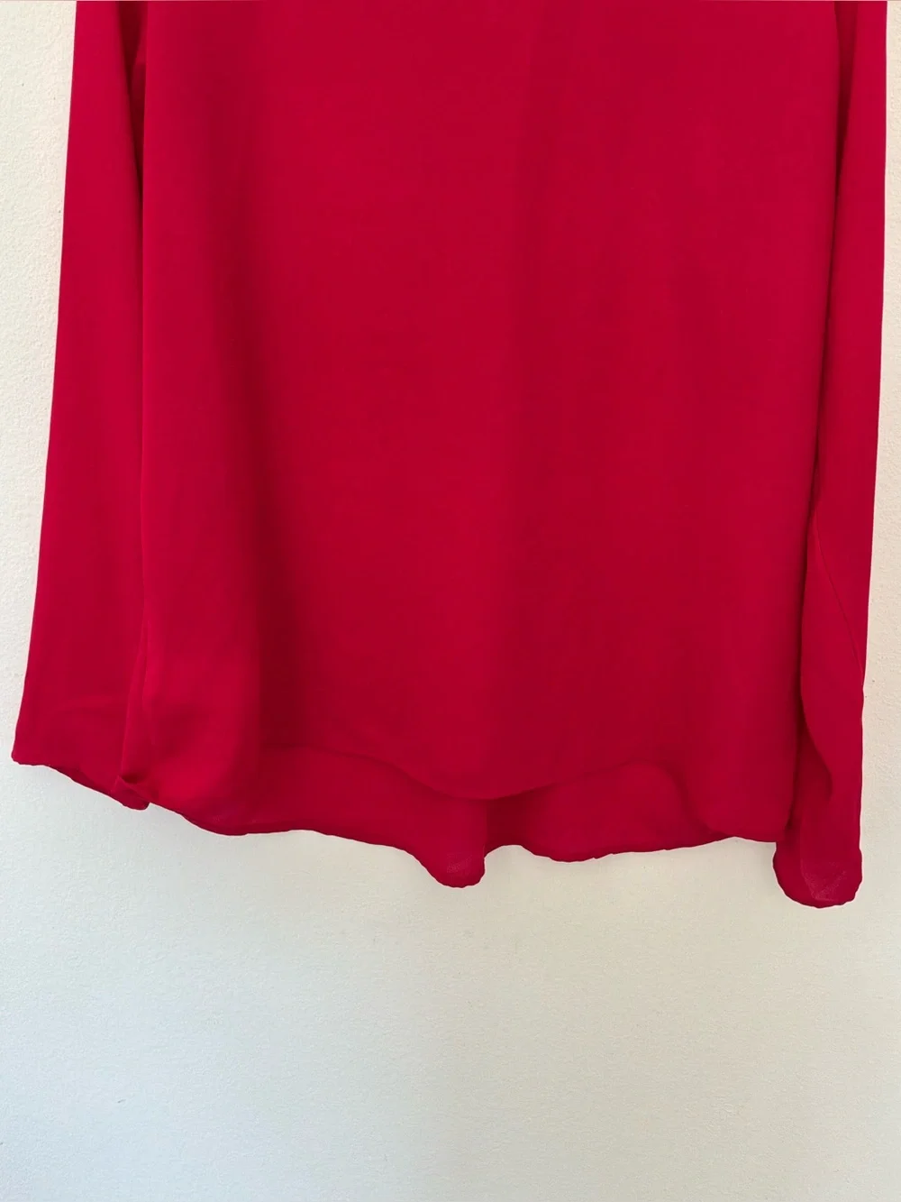 Michael Michael Kors Women’s Large Red Gold Zip Long Sleeve Blouse Top